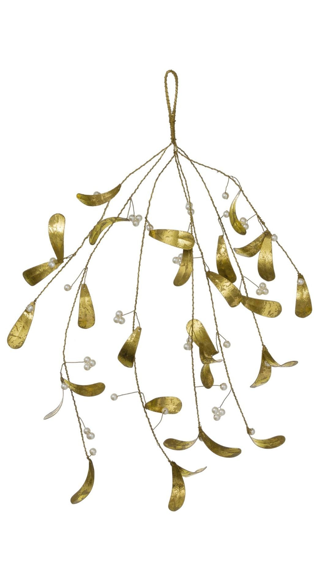 Bungalow misteltoe golden metal weihnachtsdeko