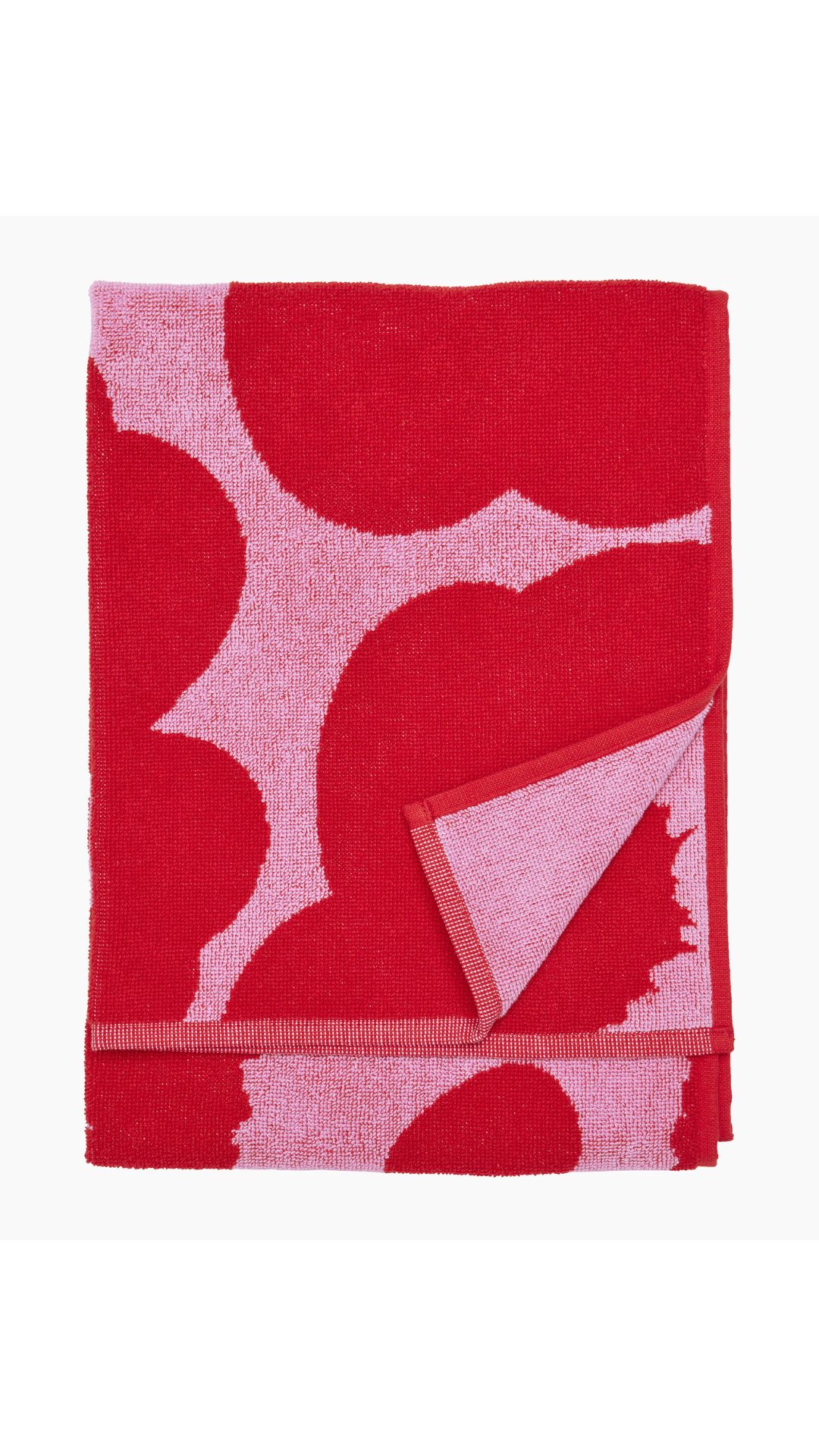 Marimekko Unikko Handtuch 150x70cm rot pink