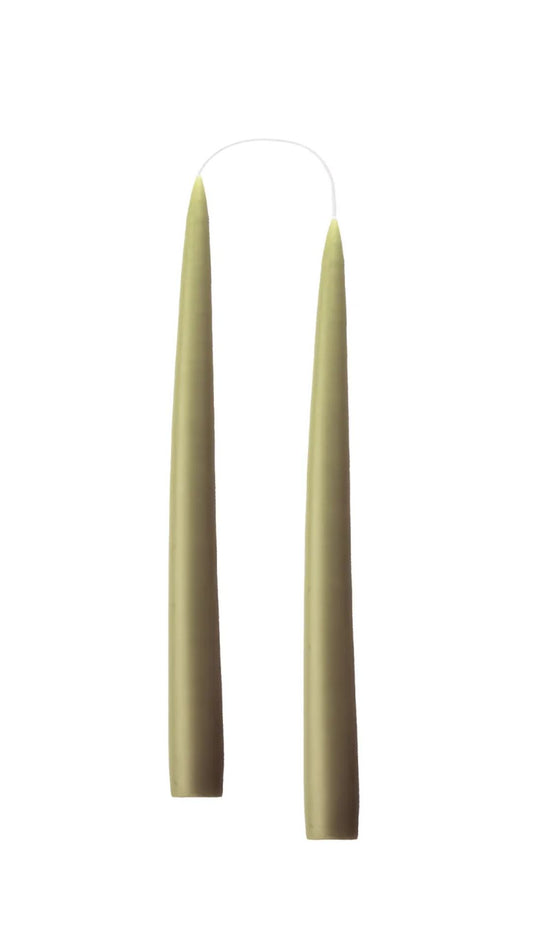 Kerze, olivgrün, 35cm
